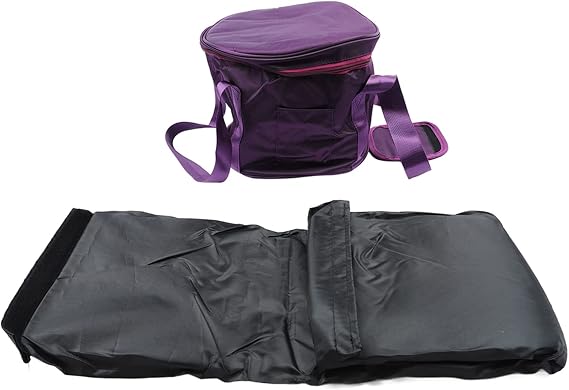 LiebeWH Singing Bowl Bag Carrying Case with Padded Storage for Crystal Bowls and Music Instruments(14in Pure)