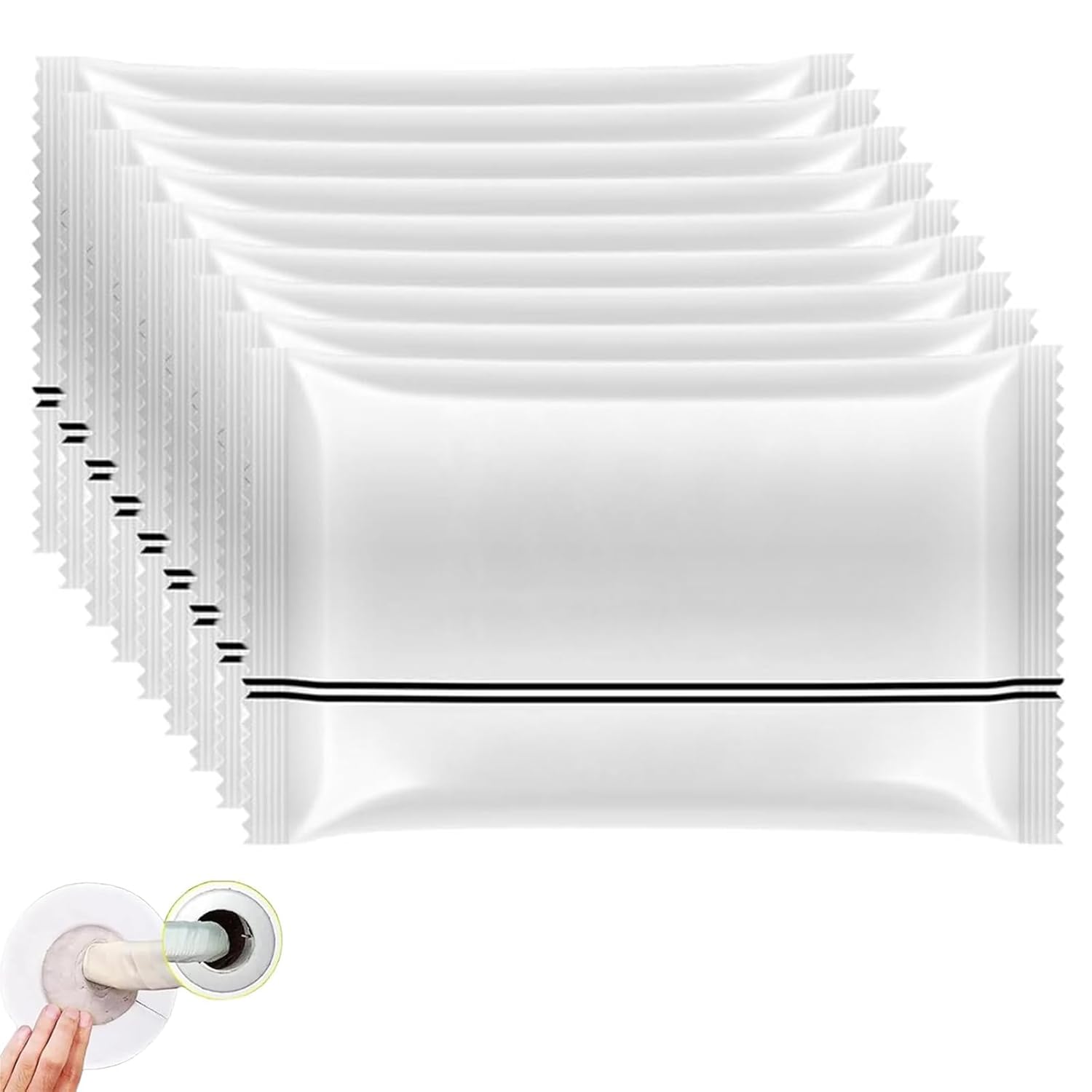10 PCS White Mastic, Mastic Sealant, Sealant Waterproof, Waterproof Sealant Mastic, Waterproof Sealant Mud, New Type Waterproof Sealant Mastic, for Drain Connection, Wall Hole, Air Conditioning Hole
