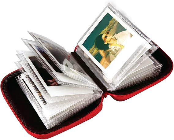 Polaroid Go Pocket Photo Album - Red - for Polaroid Go Format Photos - Displays 36 Go Photos (6166)