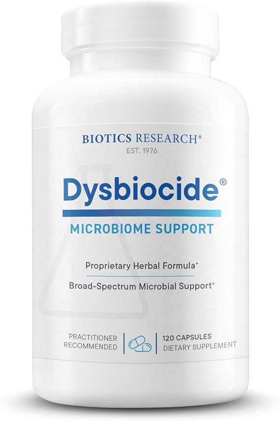 BIOTICS RESEARCH Dysbiocide Synergistic Botanical Blend Gut Health 120 Caps | Supports Normal Gut Health for Women & Men, Digestive Health Supplement, Supports Balanced Gut microbiome