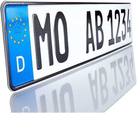 Car Number Plate 520 x 110 cm DIN Certified for Car Pack of 1