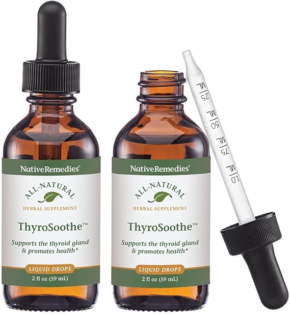 Native Remedies ThyroSoothe - Endocrine & Thyroid Care - 4 Fl Oz, 2 Pack