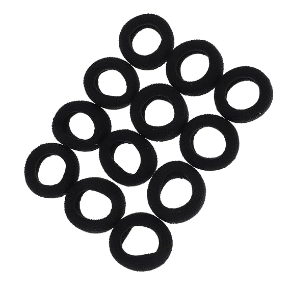 12Pcs Thick Elastic Hair Ties for Women No Mark Ponytail Holders High Stretch Hair Bands for Exercise Workout Travel Yoga