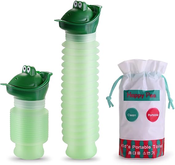Portable Urinal Toilet, Shrinkable Potty for Toddler Pee Training, Emergency Urinal for Boys Kids Adults Car Travel and Camping Outdoor (Green)