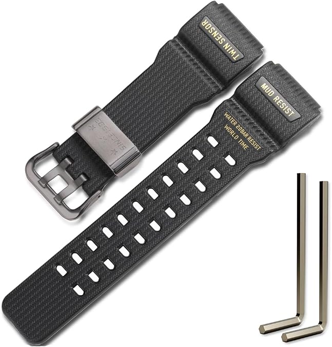 GG-1000 Resin Replacement Strap Compatible with Casio Master of G MUDMASTER GG-1000-1A3JF Mens GG-1000-1A5CR GG-1000-1A3J GWG-100-1A8JF Wristband Bracelet