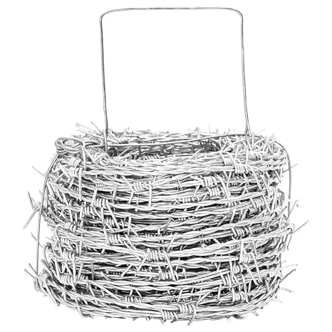vidaXL Galvanized Barbed Wire 500m Type 100/4 Garden Terrace Fence Barrier