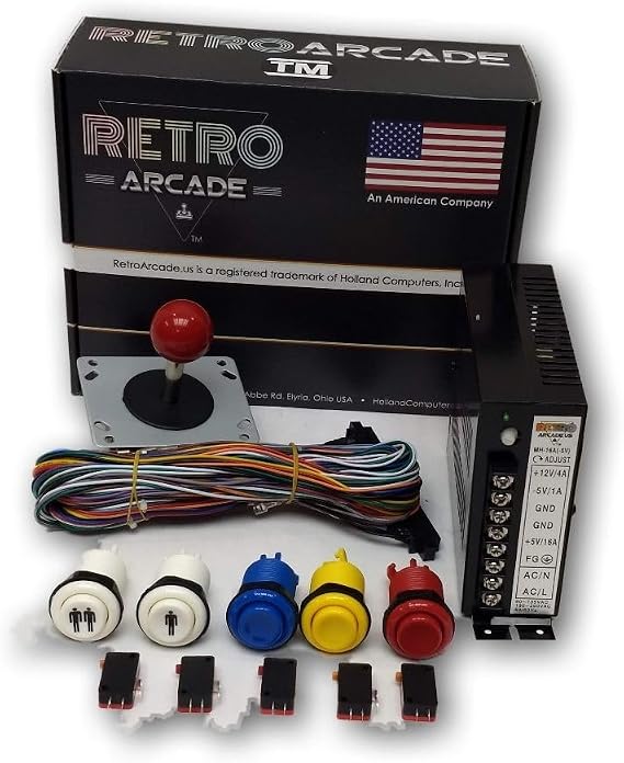 Jamma 412-IN-1 Classic Vertical Arcade Multigame Upright Control KIT, Multicade Jamma, Mame or Retro PI Ready