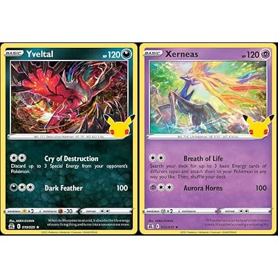 Yveltal & Xerneas - Pokemon Celebration Card Lot - Legendary Holo Foil - 012/025 & 019/029
