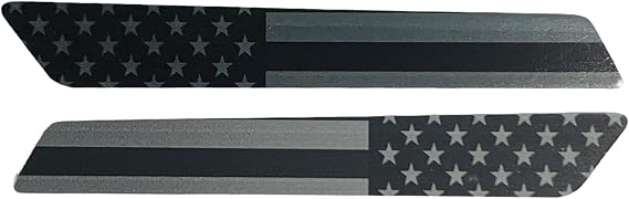 Kustom Cycle Parts Premium Aftermarket Black and Grey American Flag Saddlebag Inserts Sold in Pairs. Fits Harley Davidson Touring Models. Street & Road Glides. Made in USA. (2014 and Newer)