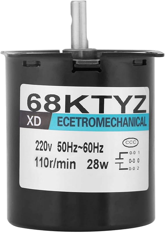 60KTYZ Synchronous Gear Motor AC 220V 2.5/20/30/110RPM CW/CCW Torque Direction Control 28W Reduction Motor (110RPM)