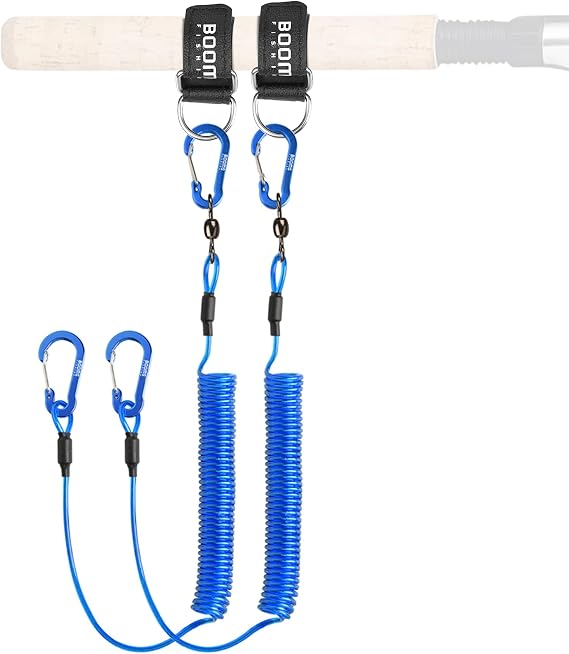 Booms Fishing T02 Fishing Pole Tether, Kayak Paddle Leash, Paddle Board Fishing Accessories, Heavy Duty Fishing Lanyard for Fishing Tools/Rods/Paddles