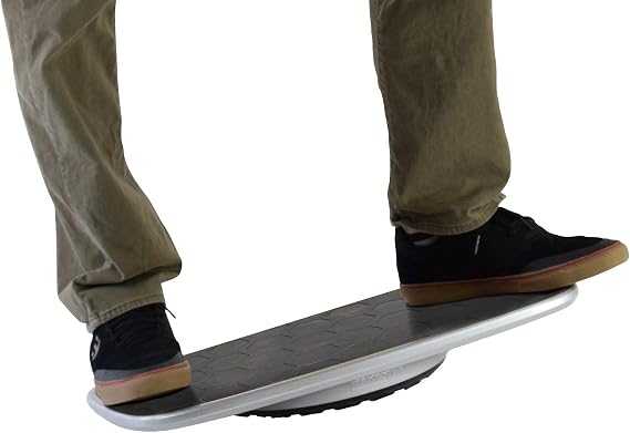 Base Standing Desk Balance Board, Office Wobble Board with Anti-Fatigue Mat, Gentle Rocker for Posture & Focus, Standing Desk Accessory and Exercise Equipment