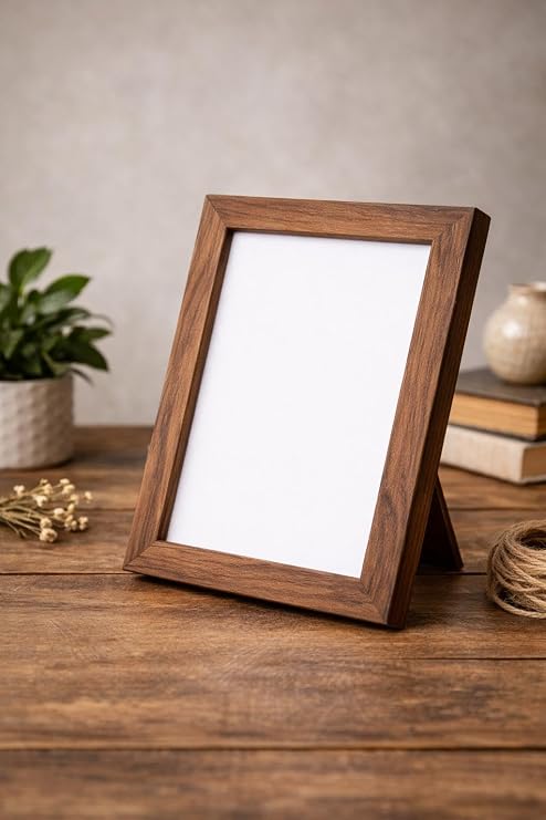 CADDEHEDİYE Kırılmaz PVC Masaüstü Ahşap Fotoğraf Poster Çerçevesi | 10×15 – 13×18 – 15×21 – 21×30 | 3 Farklı Renk Seçenekleri CADDEHEDİYE Kırılmaz PVC Masaüstü Fotoğraf Çerçevesi (Ceviz, 15x21)