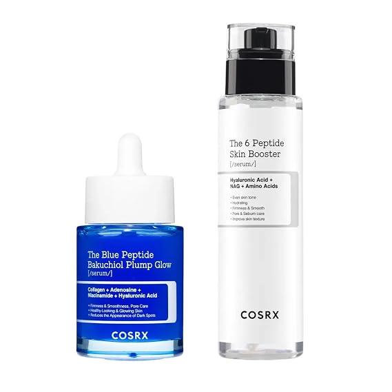 COSRX Peptide Boost & Plump Set - Copper Peptide Bakuchiol Serum 1.69 fl oz + 6 Peptide Booster Toner Serum 5.07 fl oz