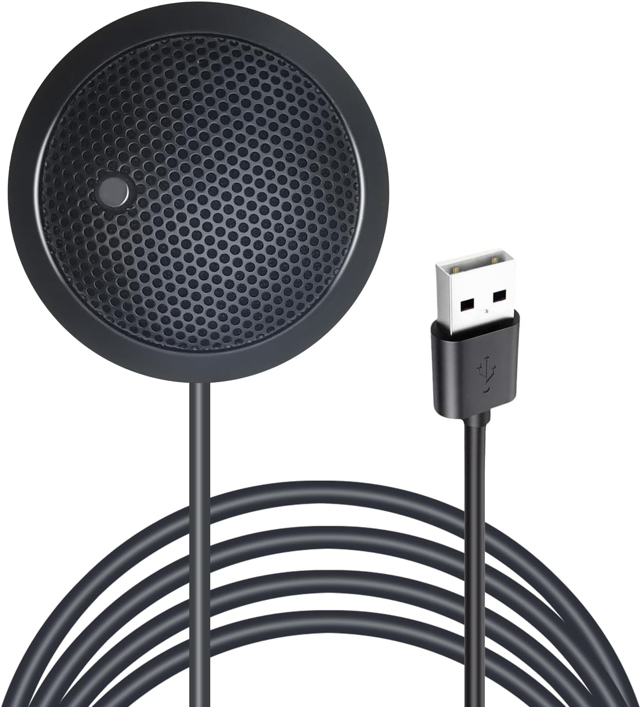 USB Microphone,Desktop Computer Mic, USB Conference Microphone with Mute Key, Plug & Play 360°Omnidirectional Condenser PC Laptop Mics,for Online CallsClassRecording Video Not a Speaker