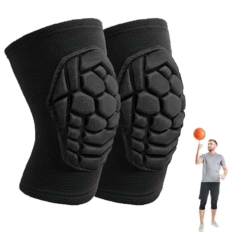 Men Women Knee Pads for Skating Soccer Dancing Climbing, Soft Elastic Work Knee Protector for Fitness Yoga Bike, Breathable Anti-slip Knee Compression Sleeve for Hiking Running Cycling Adult, Black L