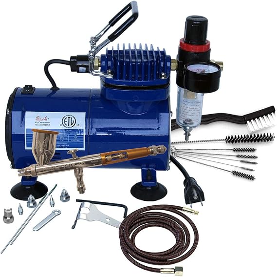 Paasche TG-100D Gravity Feed Airbrush & Compressor Package (Airbrush made in the USA)