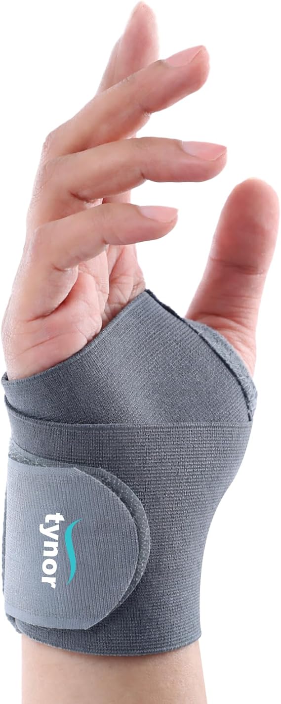 TYNOR Wrist Brace for Carpal Tunnel, Wrist Compression Strap Adjustable Night Wrist Support Brace for Fitness, Weightlifting, Tendonitis, Arthritis, Joint Pain, Wrist Bands for Men & Women (One Size)