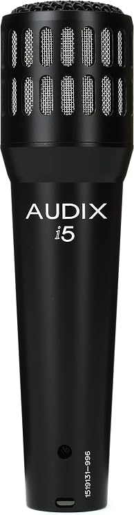 AUDIX i5 Dynamic Instrument Microphone: Pro Snare Mic/Guitar Amp Microphone - Black