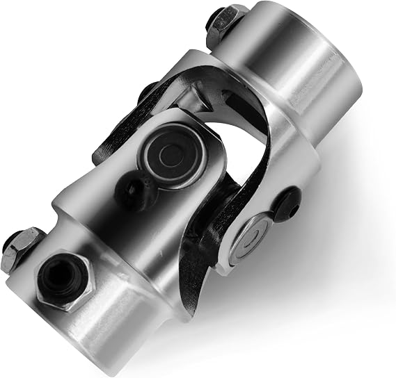 17mm DD x 3/4" DD Chrome Steering Universal Joint Single U Joint Shaft,Total Length: 83mm (3-1/4")