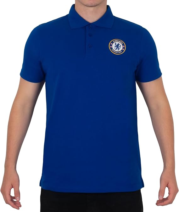 Chelsea Mens Polo Shirt Crest Official Football Gift