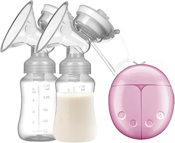 Breast Milk Pump Portable Low Noise Breastfeeding Device Set Accessory | Strong Suction Portable Breastfeeding Accessories Handsfree Low Noise for Home Travel Breastfeeding Accessories Milk Electr