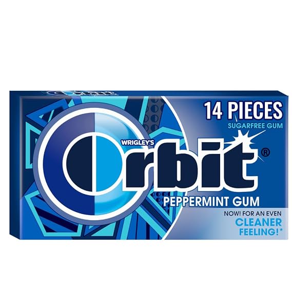 ORBIT GUM Peppermint Sugar Free Chewing Gum Pack, 14 Count