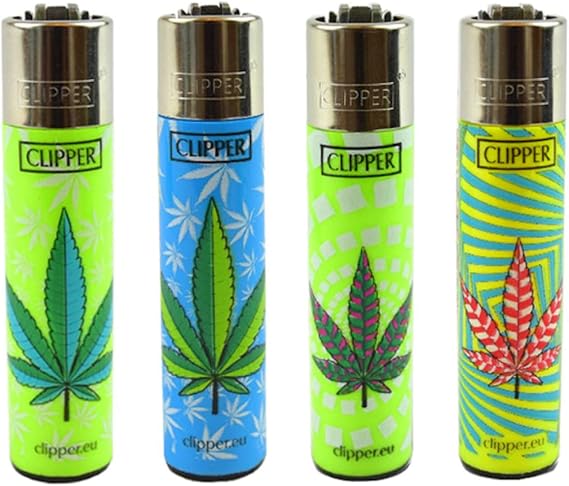 Clipper Lighter 4 Pack (Zebra Leaf)