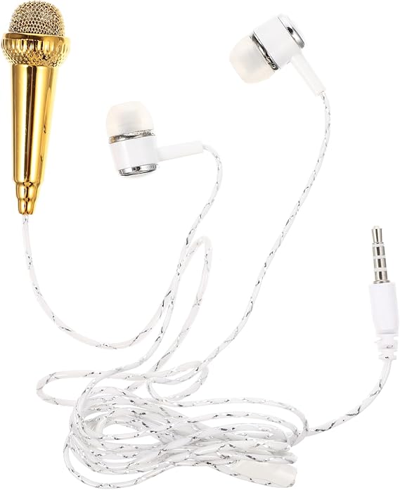 BESPORTBLE Portable Vocal Microphone Wired Microphone for Voice Recording and Singing Durable Easy to Use Compatible with Smartphones and Tablets for Karaoke and Live