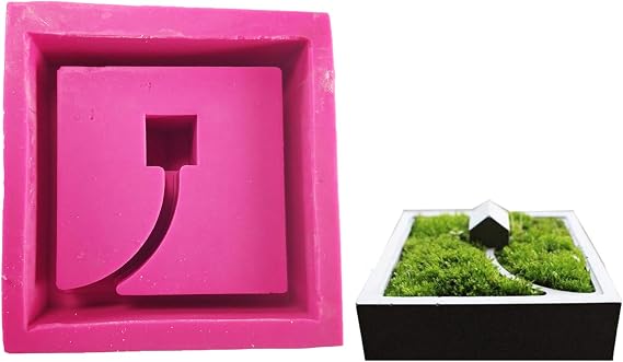 Silicone Molds for Concrete Flower Pots,Square Geometric Silicone Planter Molds Succulent Plant Flowerpot Molds Cement Clay Molds DIY Handcraft Decoration Tool