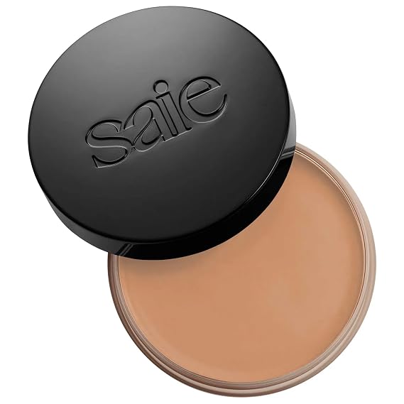 Saie Sun Melt Cream Bronzer - Buildable Balm Face Bronzer for Effortless Sculpting - Cream Contour Enriched with Vitamin C, Nourishing Skincare Ingredients & a Natural Finish - Fair Bronze (1 oz)