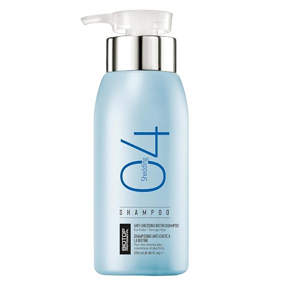 Biotop Professional 04 Hair Loss Shampoo - Made with Biotin, Red Clover and Citric Acid - Strengthening Treatment for Repair - For Shedding or Thinning Hair (8.45 oz)