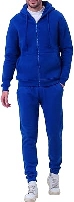 Mens Tracksuits Casual 2 Piece Sweatsuit For Men Full Zip Up Hoodies And Sweatpant Set Jogging Suits Sets