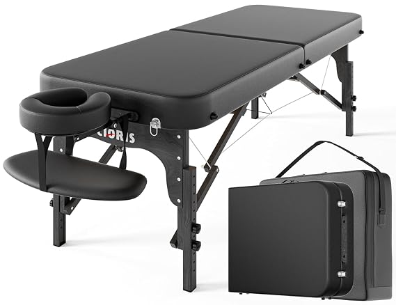 CLORIS 84" Professional Massage Table 2 Section Portable Hold Up to 1100LBS