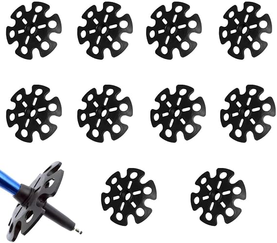 10 PCS Mud Ski Basket Snowflake Basket Replacement for Trekking Pole