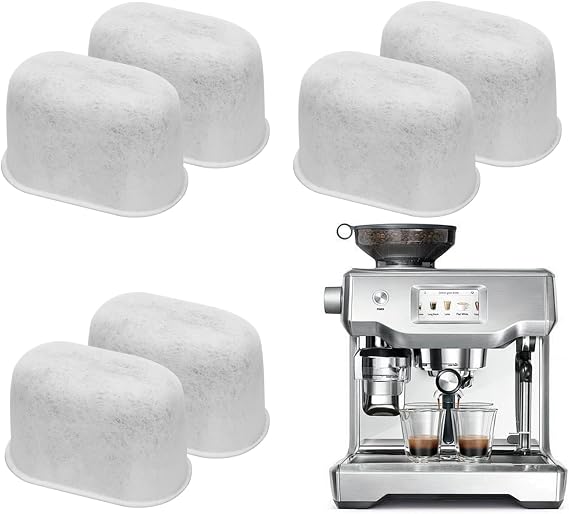 6 Pack Water Filter Inserts for Ninja Luxe Cafe Accessories, Replacement Activated Caborn Coffee Machine Accessories Compatible with Ninja Luxe Café Premier Espresso Machine