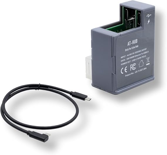 PoE Texas at-HUB PoE+ to USB-C Adapter for Amazon Echo Hub