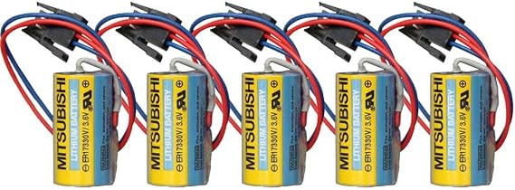 SHENYANG 5 Pack MR-BAT ER17330V 3.6V A6BAT PLC Battery for FANUC CNC System Power
