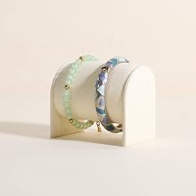 Beige Bracelet storage organizer for boutique store, Velvet watch display stand for selling, Woman jewelry bangle holder for countertop home decor【Bracelet holder-Beige】
