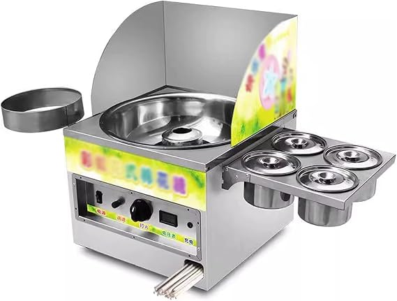 Commercial Cotton Candy Machine, Fully Automatic Fancy Electric Heating Cotton Candy Making Machine, Suitable for Amusement Parks