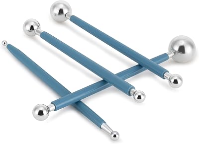 Cake Decorating Metal ball Fondant Pan Flower Clay Sugar Craft Ball Model DIY Tool Blue