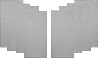 ATS Acoustics Home Office Residential Acoustic Treatment Room Kit Sound Absorbing Acoustic Panel 8 Pack for 120-200 Sq Ft Platinum