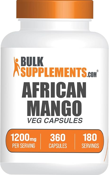 African Mango Extract Capsules - Irvingia Gabonensis, Herbal Supplement - Vegan & Gluten Free, 2 Capsules per Serving (1200mg), 360 Count (Pack of 1)