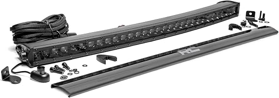 Rough Country 30" Curved LED Light Bar - 150W, 12,000 Lumens, Spot Focus Beam, Off-Road Lighting for Jeeps, Truck & UTV