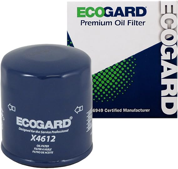ECOGARD X4612 Spin-On Engine Oil Filter for Conventional Oil | Fits 2002-2019 Honda CR-V 2.4L; 2002-2026 Nissan Altima 2.5L, Civic 2.0L; 2003-2017 Accord 2.4L; 2017-2026 CR-V 1.5L
