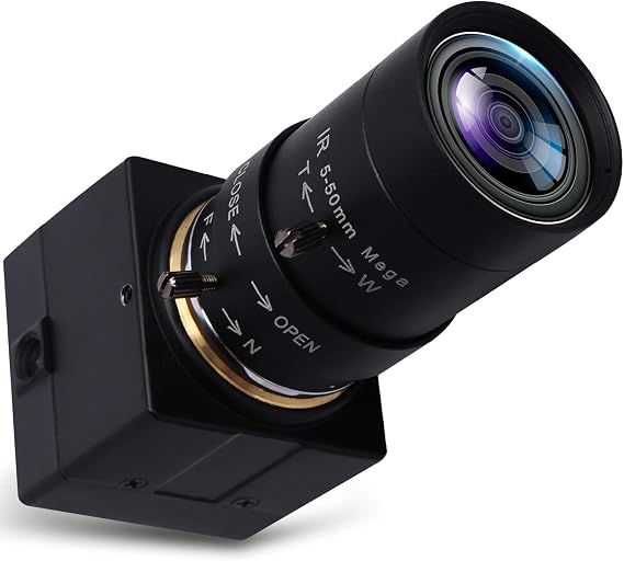SVPRO 5-50mm Zoom Lens USB Camera 1080P with Sony IMX323 Sensor, H.264 HD Camera with 0.01lux Ultra Low Light USB Webcam for Weak Light Conditions,PC Cam for Windows Linux Mac Android