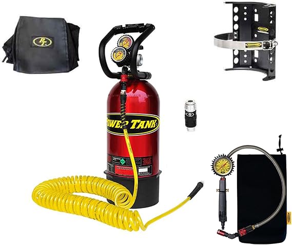10 lb Off Road Tire CO2 Air Up System with Candy Red Tank