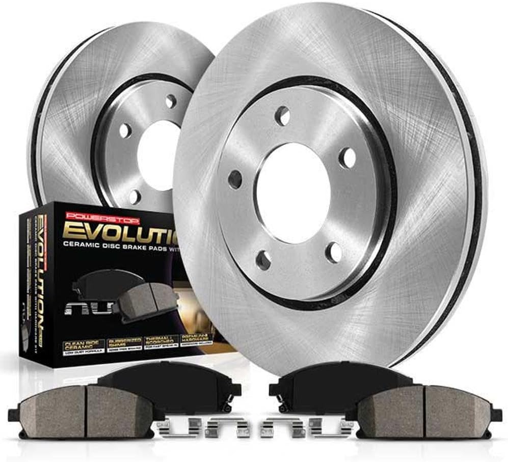 Power Stop KOE7725 Rear Autospecialty Replacement Brake Kit with Brake Rotors and Ceramic Brake Pads For 2016 2017 2018 2019 2020 2021 Honda Civic [Application Specific]
