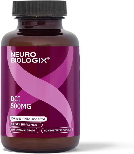 Neurobiologix D-Chiro Inositol 500 MG, High-Potency Inositol Supplement, Energy & Hormone Balance for Women & Men, Supports Metabolic Function, Dairy & Gluten Free, Non GMO, 60 Vegetable Capsules