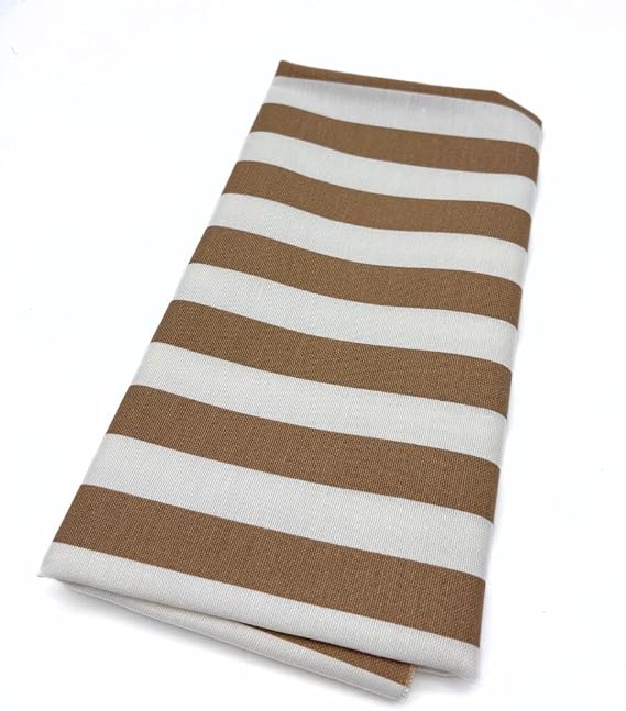 Çanta Aksesuar 90x50 cm Duck Astarlık Kumaş Sütlü Kahve Çizgili